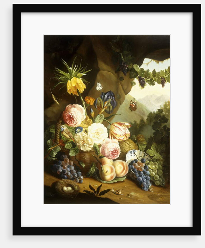 Still life with assorted flowers by Josef Holstayn