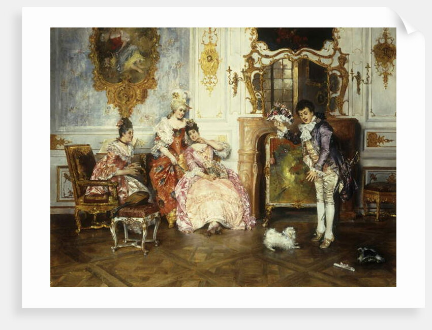 The Interrupted Proposal, 1889 by Leopold Schmutzler