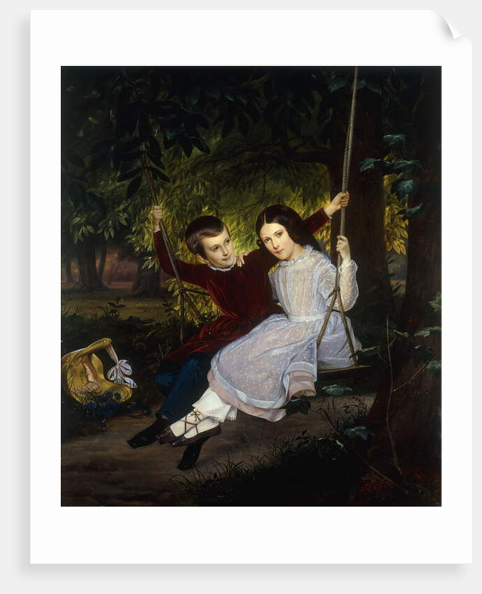 Alexander and Fanny on a Swing, 1847 by Just Jean Christian Holm