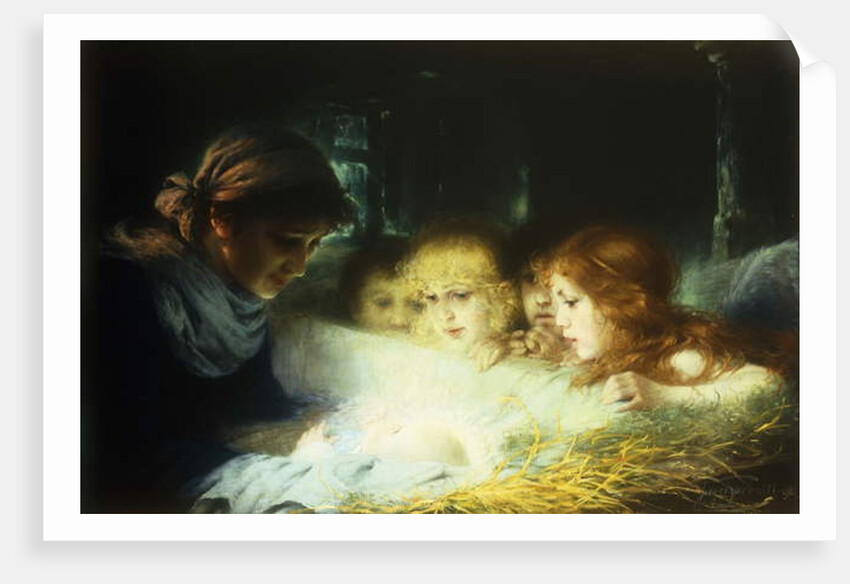 In the Manger, 1896 by Hugo Havenith