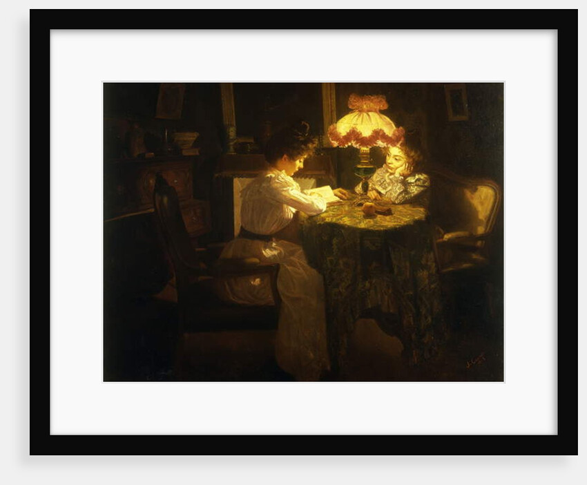 Lamplight, 1908 by Jules Emile Crochet