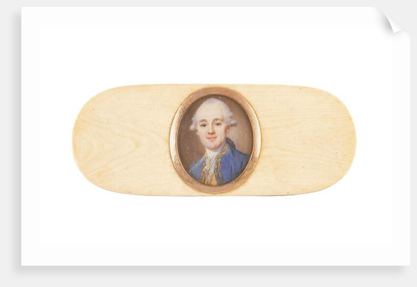 A gentleman, said to be Sir Robert Ainslie, Bt., set into the lid of a box by French School