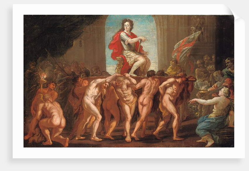 Sketch for a mural in St. George's Hall, Windsor Castle, showing King William III Enthroned in Glory by Antonio Verrio