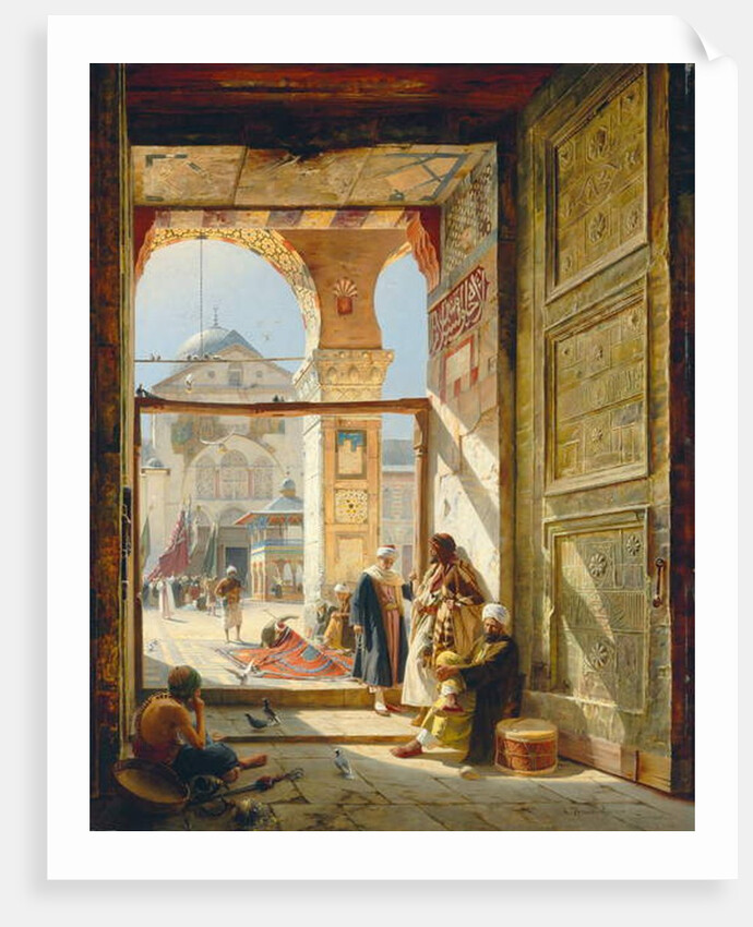 The Gate of the Great Umayyad Mosque, Damascus, 1890 by Gustave Bauernfeind