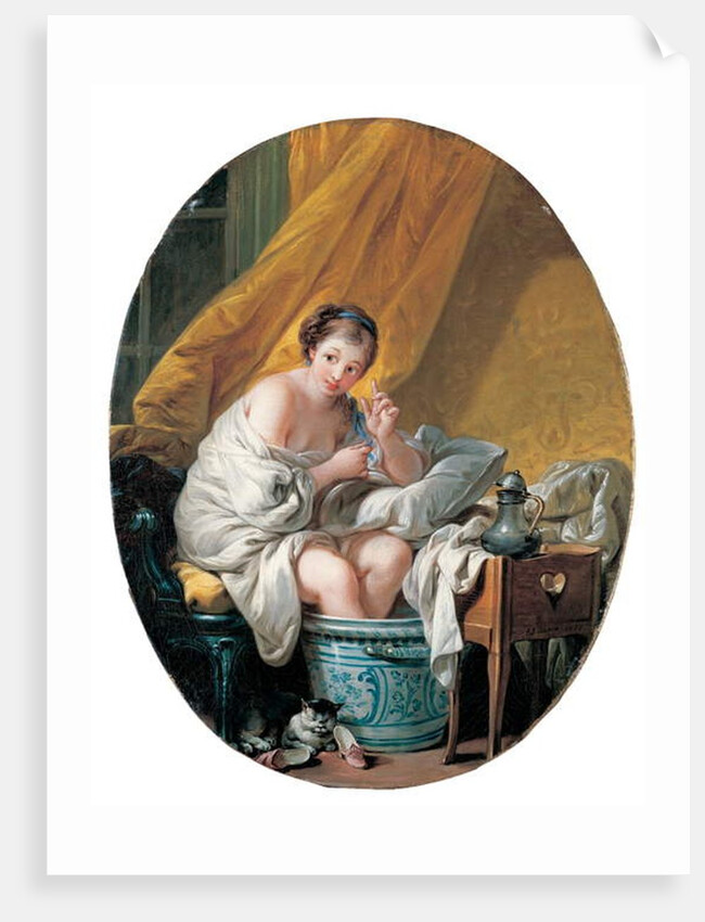 Young woman taking a footbath, 1766 by Francois Boucher