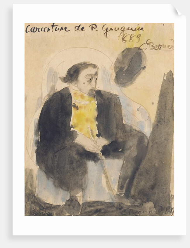 Caricature of Paul Gauguin, 1889 by Emile Bernard