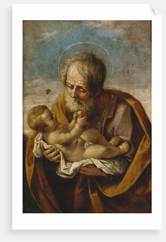 Joseph and the Christ Child in his arms by Guido Reni