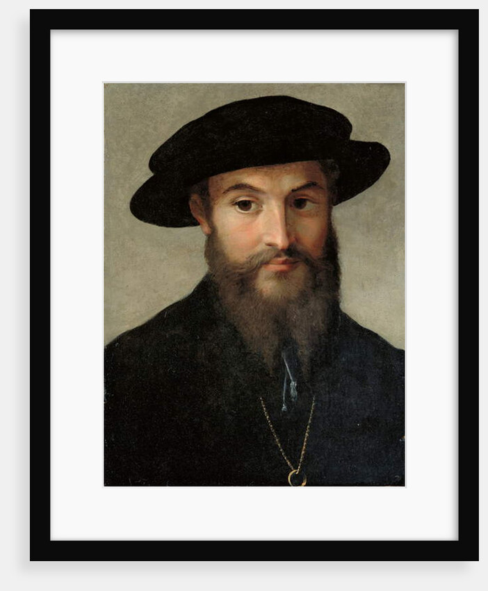 Portrait of a bearded man by Parmigianino