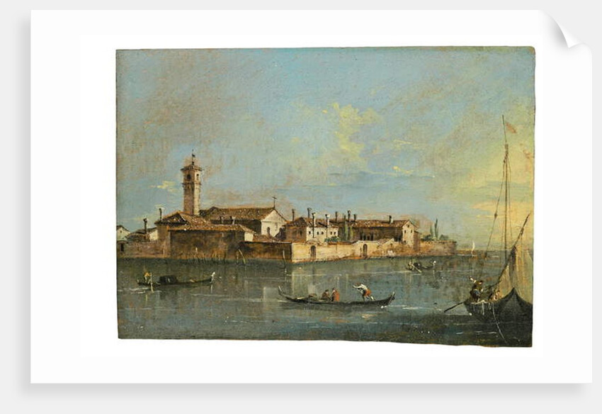 The Island of Lazzaretto Vecchio, Venice by Francesco Guardi