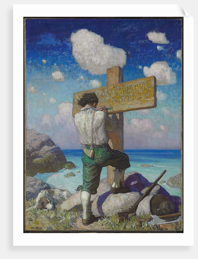 --and making it into a great cross, I set it up on the shore where I first..., 1920 by Newell Convers Wyeth
