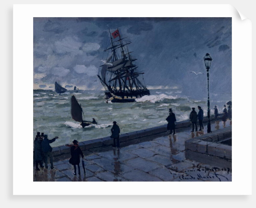 The Jetty at Le Havre, Bad Weather, 1870 by Claude Monet