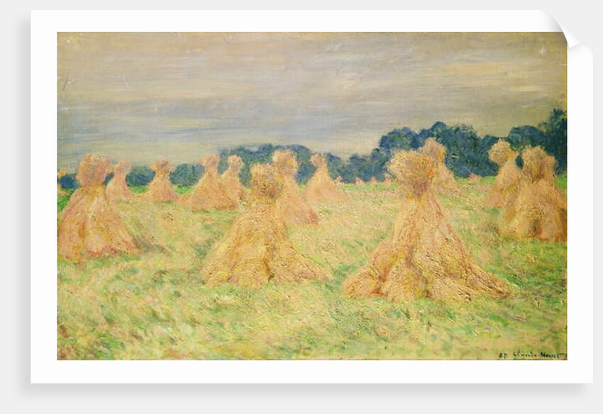 The Small Haystacks, 1887 by Claude Monet