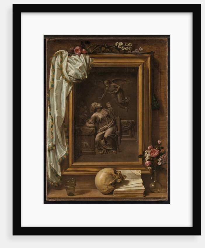 Trompe-l'œil with bronze bas-relief representing the Annunciation, 1825 by Prospero Mallerini