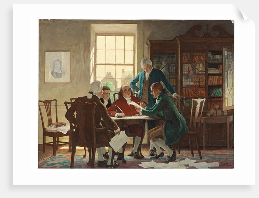 Drafting the Declaration of Independence in 1776, 1944 by Newell Convers Wyeth