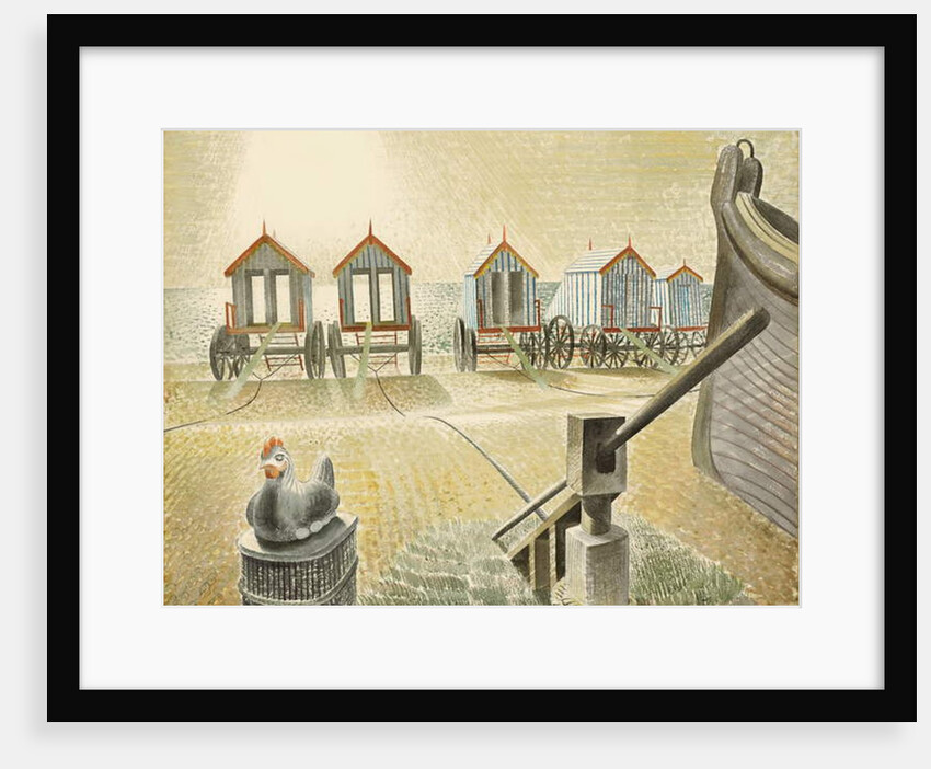 Aldeburgh Bathing Machines, 1938 by Eric Ravilious