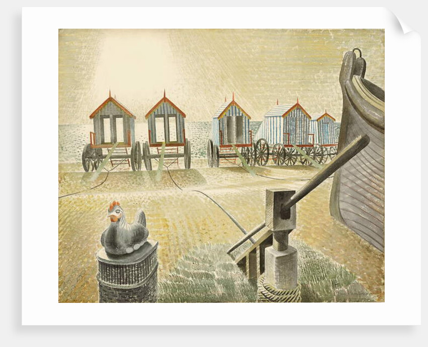 Aldeburgh Bathing Machines, 1938 by Eric Ravilious