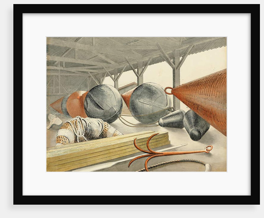 Buoys and Grappling Hook, 1933 by Eric Ravilious