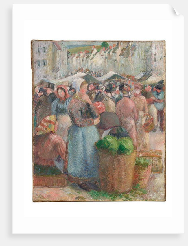 Le Marché de Gisors, Grande-Rue, 1885 by Camille Pissarro