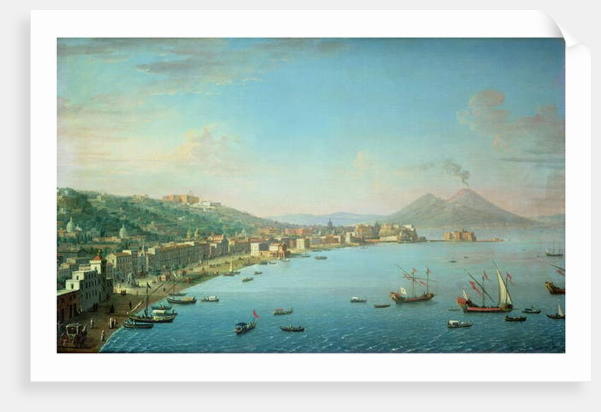 Naples from the Bay, with Mt. Vesuvius in the Background by Antonio Joli