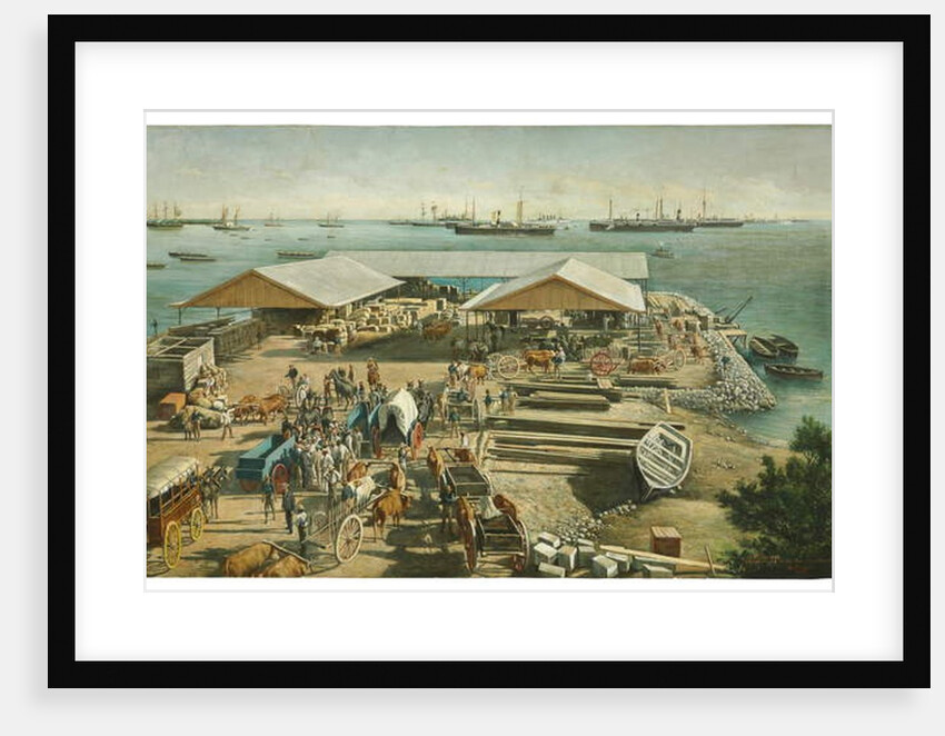 Disembarkation of the American at Ponce, Puerto Rico, 27th July 1898 by Manuel Cuyàs Agulló