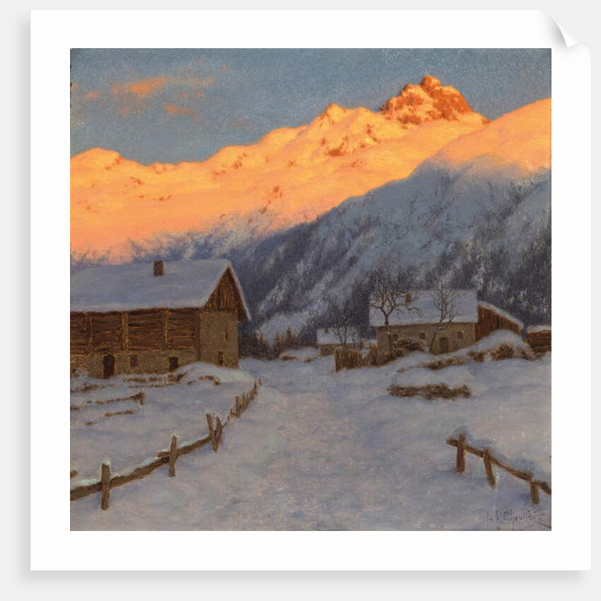 Evening on the mountain, Haute-Savoie by Ivan Fedorovich Choultse
