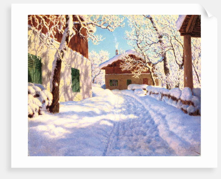 First snow by Ivan Fedorovich Choultse