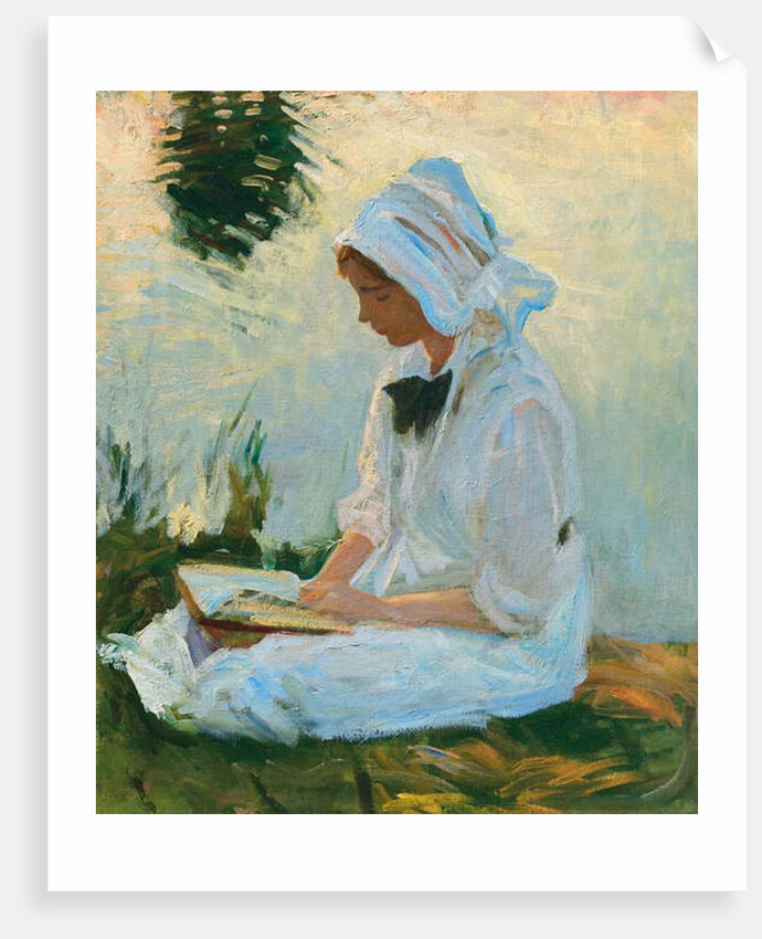 Girl reading by a stream, c.1888 by John Singer Sargent