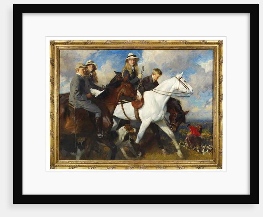With the York and Ainsty - The Children of Mr Edward Lycett Green, M.F.H., 1904 by Charles Wellington Furse