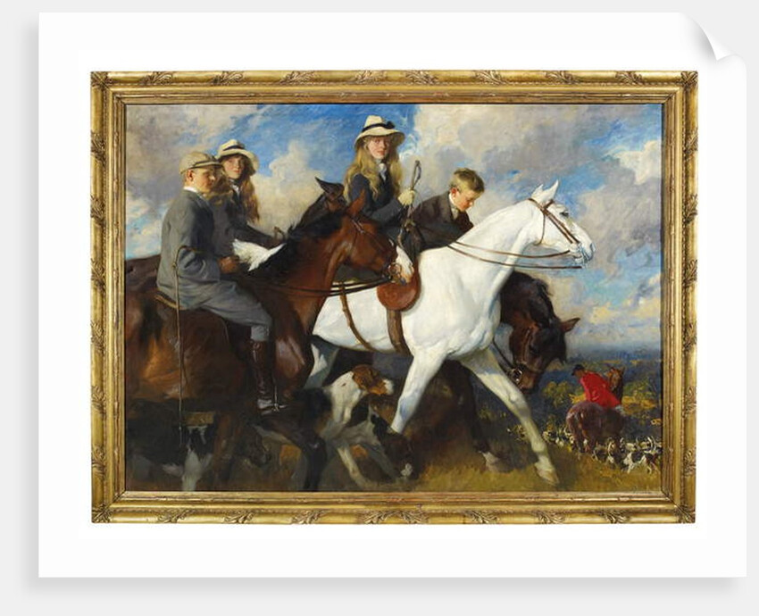 With the York and Ainsty - The Children of Mr Edward Lycett Green, M.F.H., 1904 by Charles Wellington Furse