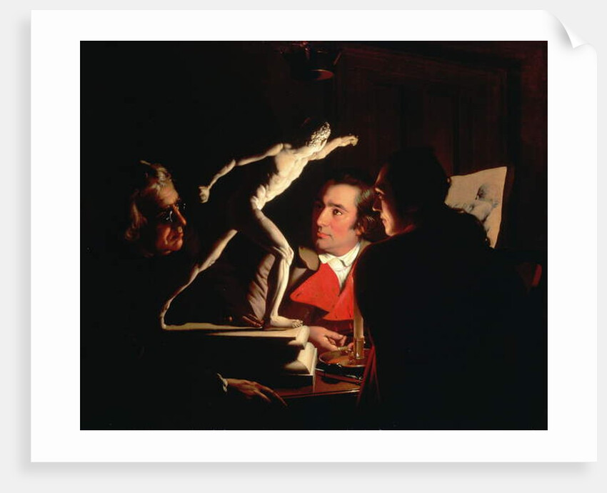 Three Persons Viewing the Gladiator by Candlelight, c.1764-65 by Joseph Wright of Derby