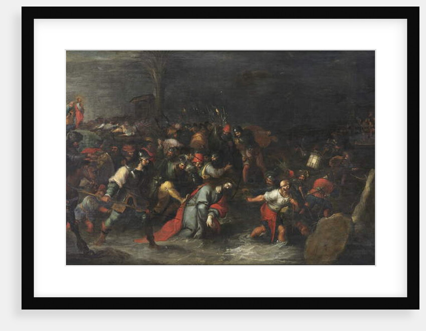 Christ being dragged through the brook Cedron after his arrest by Frans II the Younger