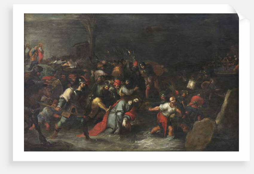 Christ being dragged through the brook Cedron after his arrest by Frans II the Younger
