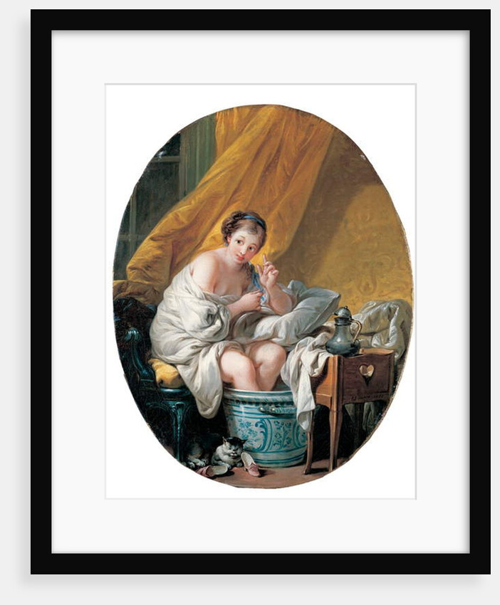 A young woman taking a footbath, 1766 by Francois Boucher
