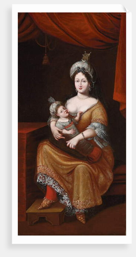 Kösem Sultan and her son, the future Sultan Murad IV or Sultan Ibrahim, second quarter 17th century by Franz & Gemminger Hans Herrmann