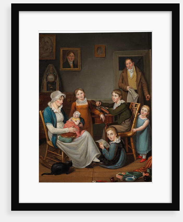 Self-Portrait of John Lewis Krimmel with Susannah Krimmel and Her Children, 1809-10 by Johann Ludwig (1787-1821) Krimmel