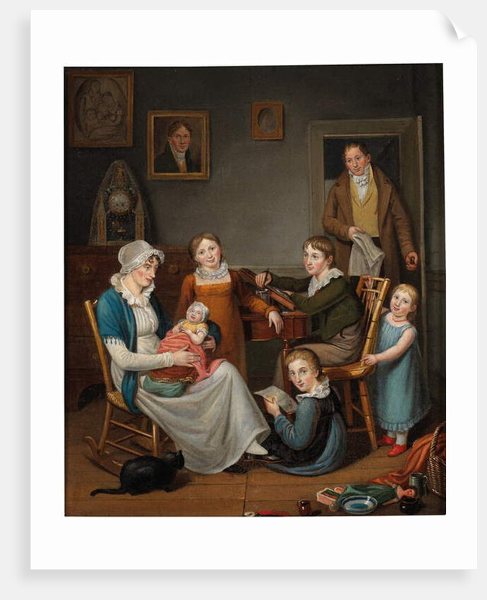Self-Portrait of John Lewis Krimmel with Susannah Krimmel and Her Children, 1809-10 by Johann Ludwig (1787-1821) Krimmel