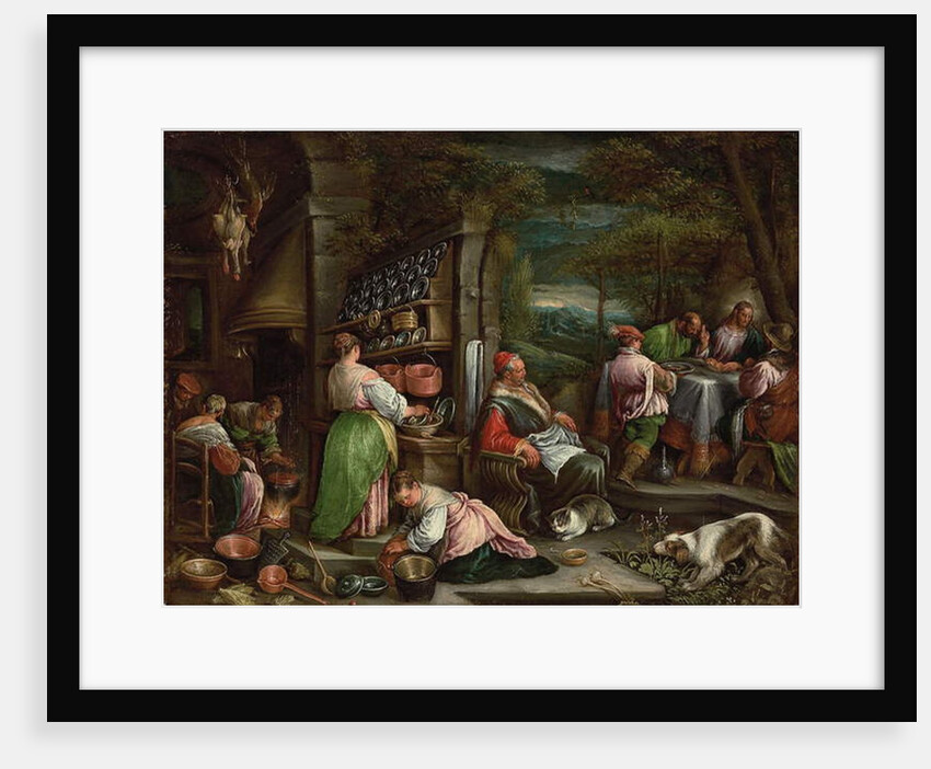 The Supper at Emmaus by Jacopo & Bassano Francesco Bassano