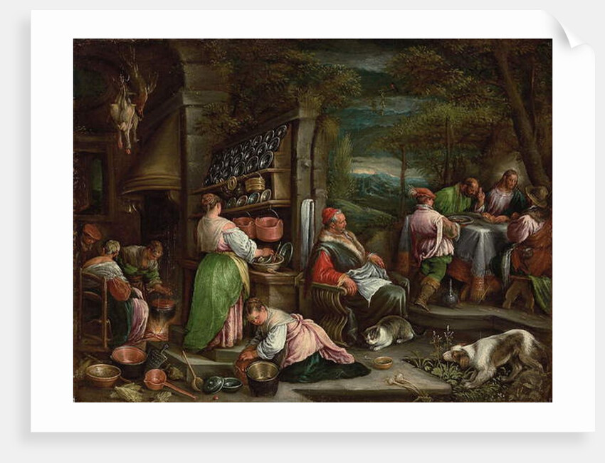 The Supper at Emmaus by Jacopo & Bassano Francesco Bassano