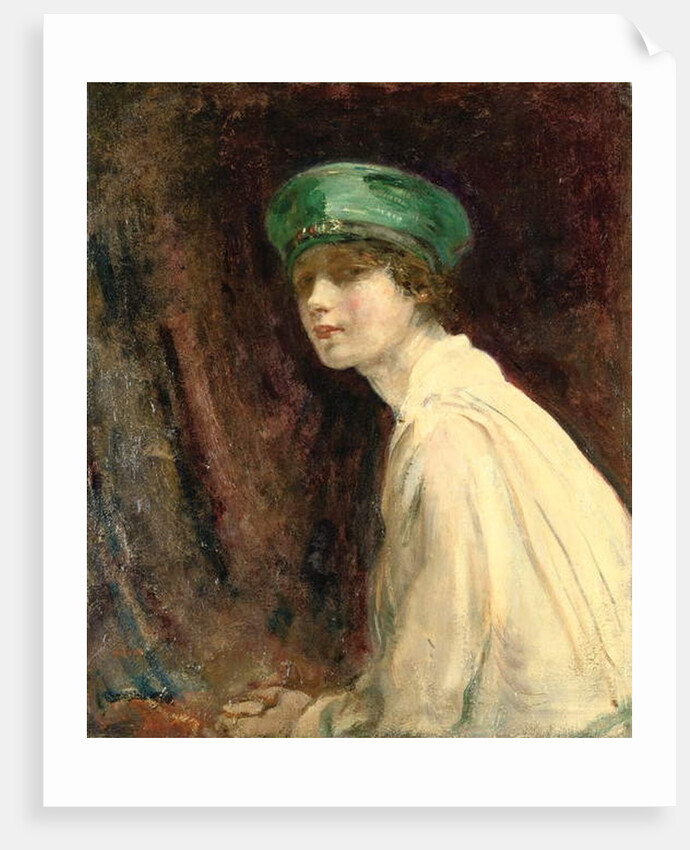 The Green Hat, a portrait of Mrs Claude Johnson, 1918 by Ambrose McEvoy