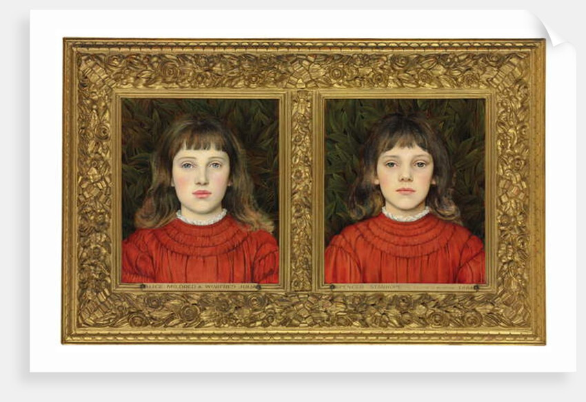 Portraits of Alice Mildred and Winifred Julia Spencer Stanhope, 1884 by Evelyn De Morgan