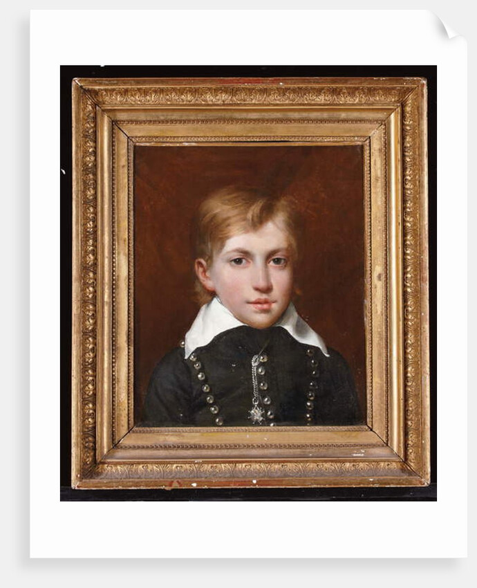 Portrait of Henri d'Artois as a child, 'Henri V', future Count of Chambord, wearing the Order of the Holy Ghost, ca 1828 by French School