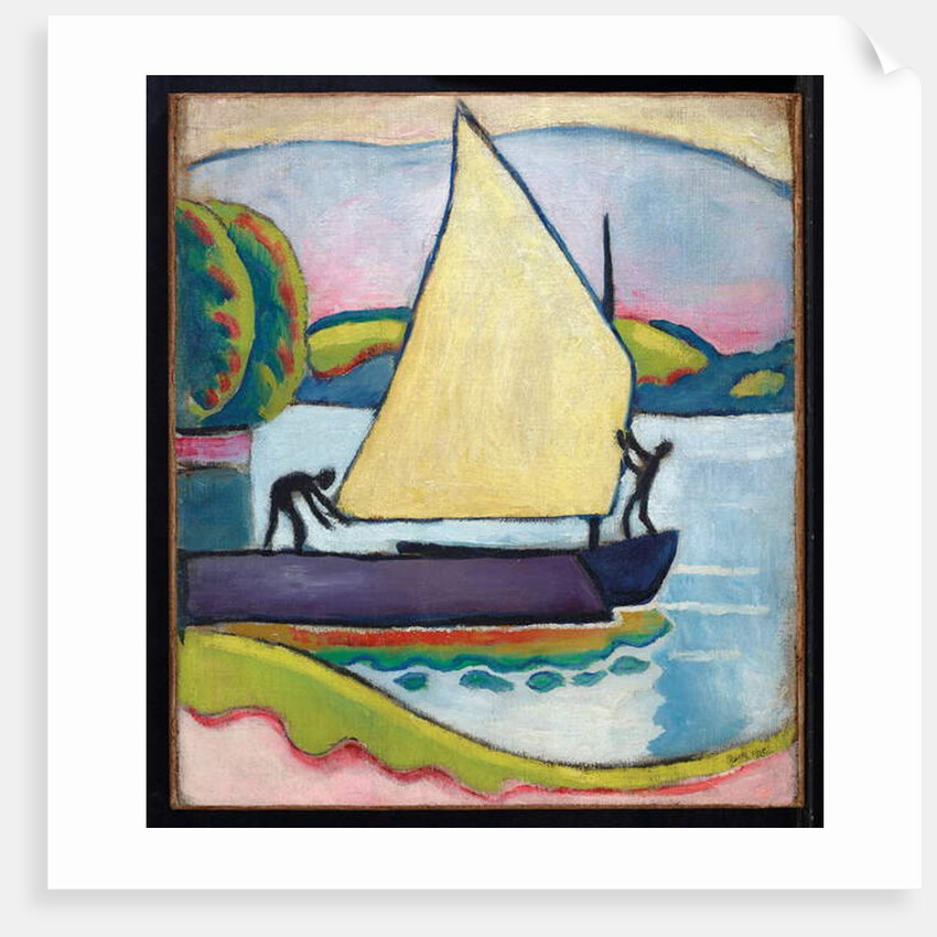 Segelboot am Morgen, 1910 by August Macke