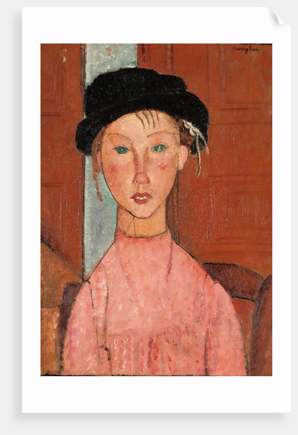 Young Girl in a Beret, 1918 by Amedeo Modigliani