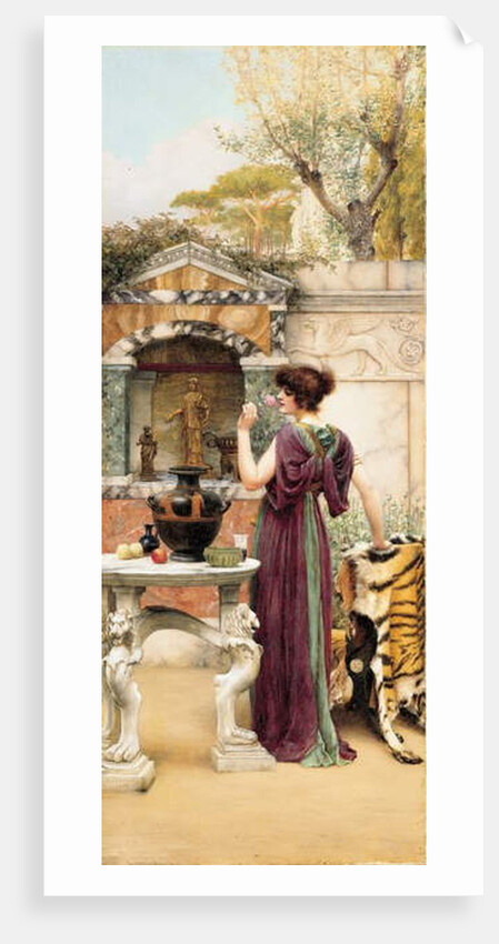 At the Garden Shrine, Pompeii, 1892 by John William Godward