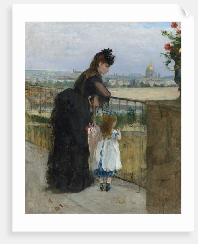 Woman and child on a balcony, 1872 by Berthe Morisot