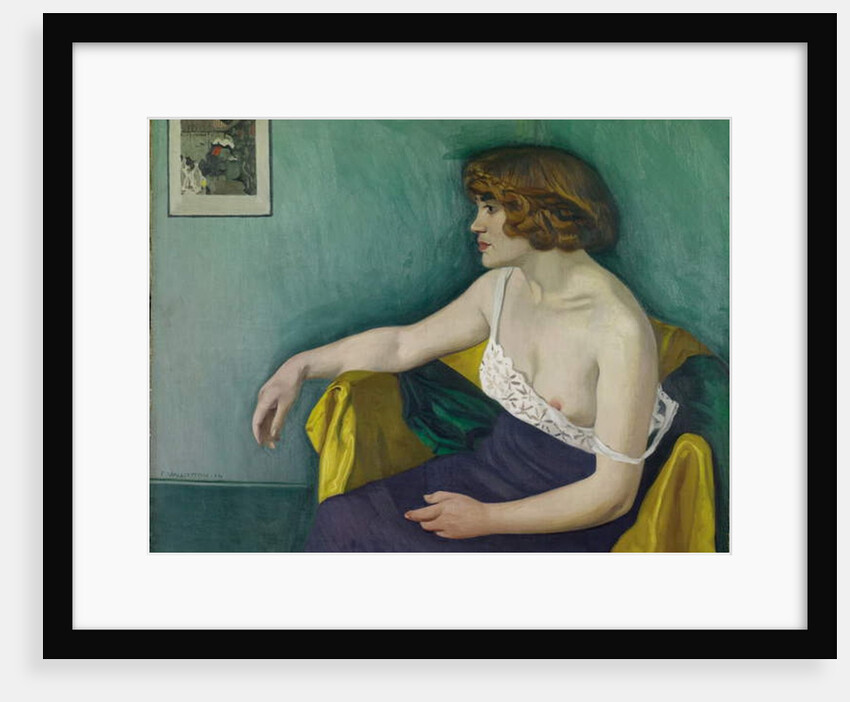 Young woman seated in profile, 1914 by Felix Edouard Vallotton