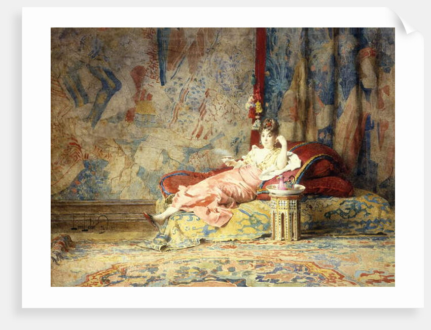 Harem Beauty, 1876 by Alexandre-Louis Leloir