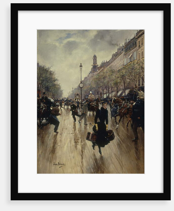 Four PM at the Carrefour Drouot and the Grand Boulevard, c.1895 by Jean Beraud