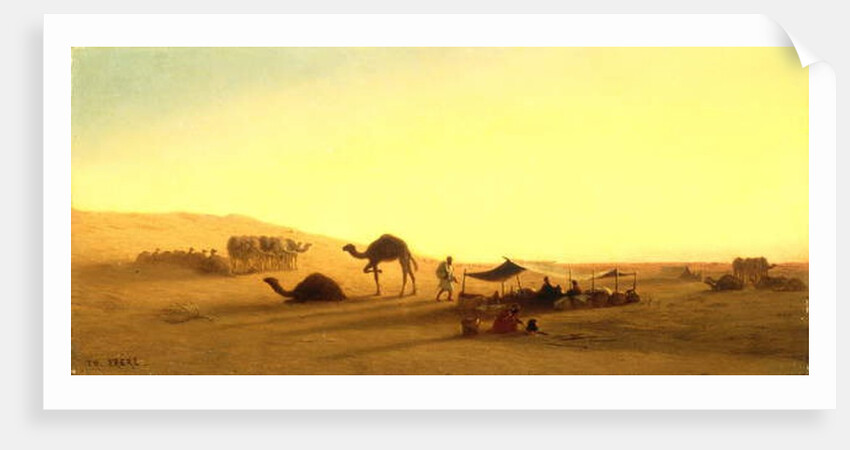 An Arab Encampment by Charles Theodore (1814-88) Frere
