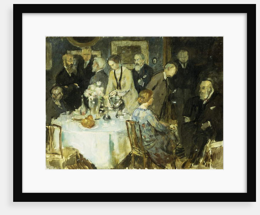 Figures in an Interior by Jules Alexandre Gruen or Grun